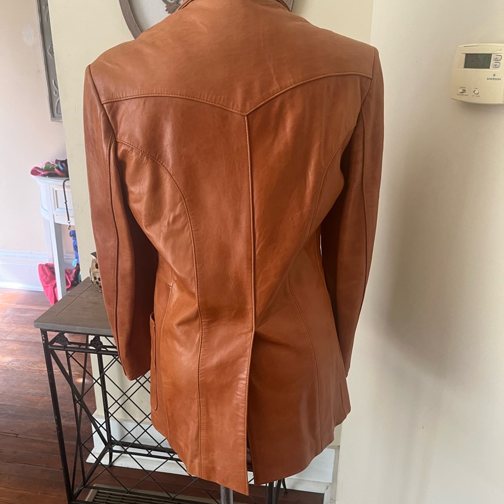 Wilsons Leather Vintage Tan Blazer - Picture 10 of 15